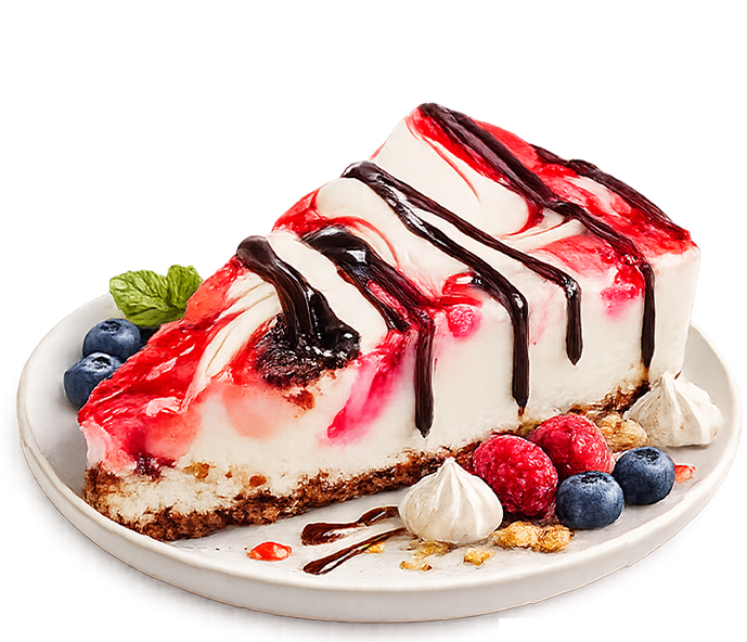 Strawberry drizzle cheesecake