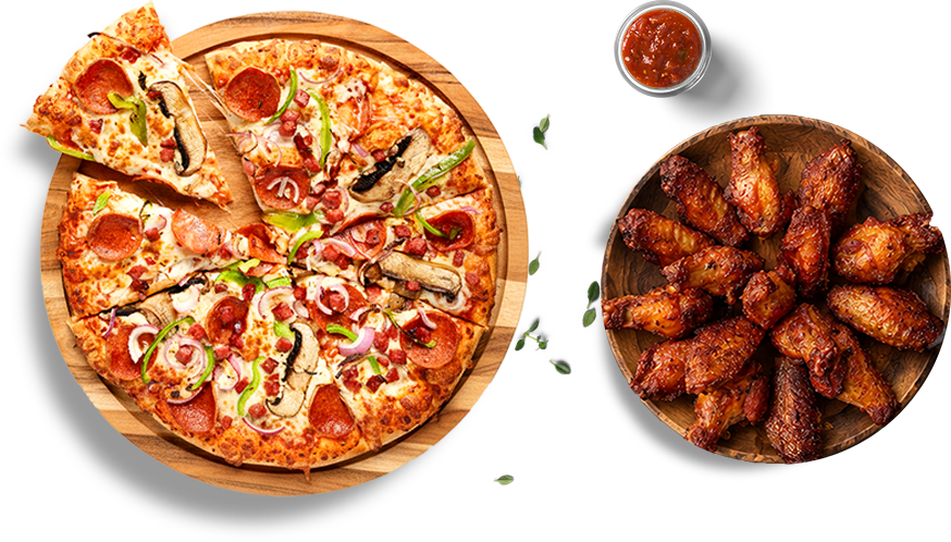 Pizza and wings combo