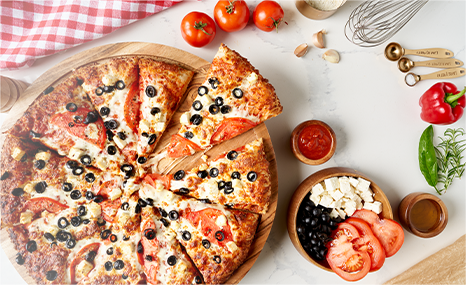 Fresh pizza ingredients