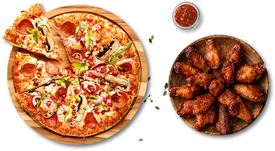 Pizza and wings combo
